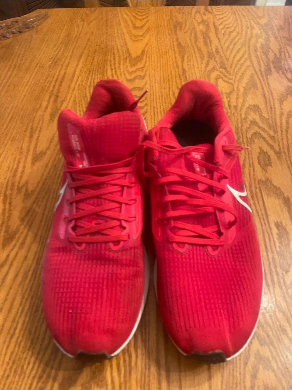 Red Athletic Sneakers with White Logo